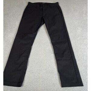 Proof Huckberry Chino Pants Men 33 Black Slim Fit 4 Way Stretch Performance